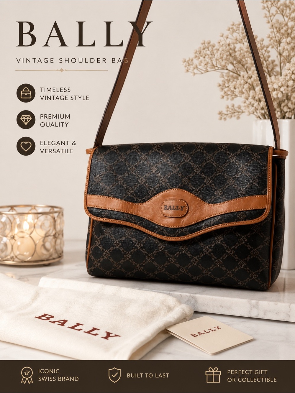 BALLY Vintage Monogram Crossbody